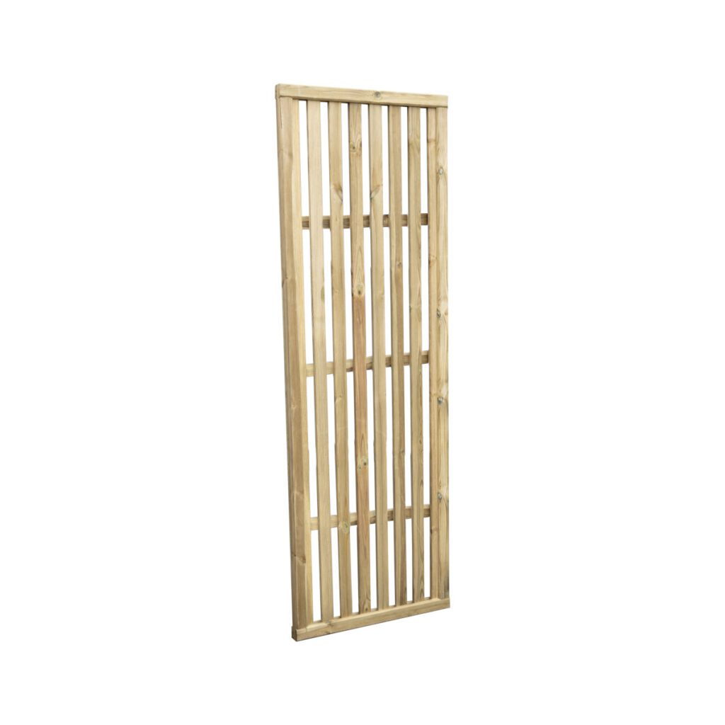 Forest Garden 1.8m x 0.6m Pressure Treated Vertical Slatted Screen – Pack of 4 5013053191934 2